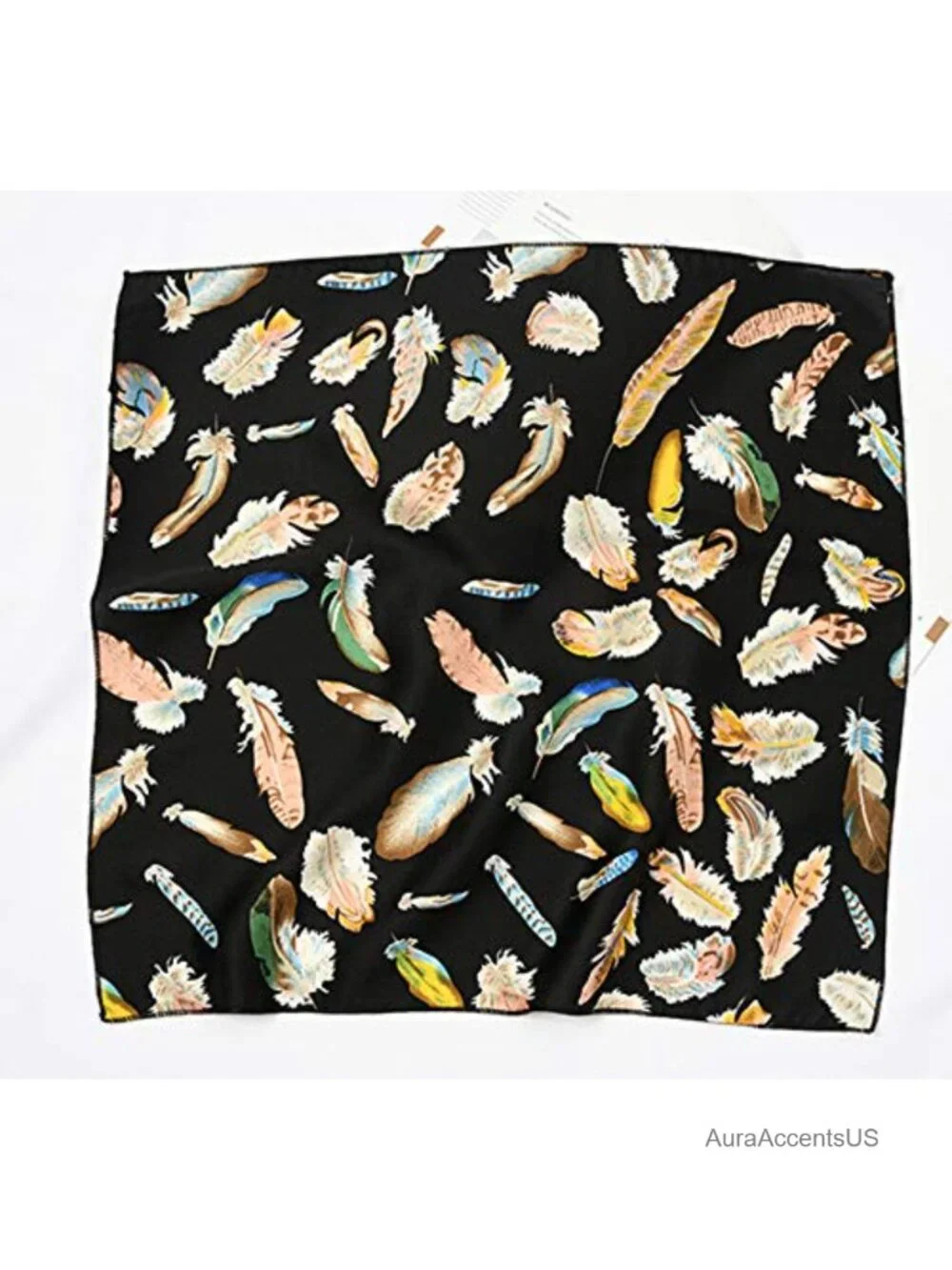 4 PCS 50s Satin Neck Scarf Set Multicolor Floral Striped Small Square